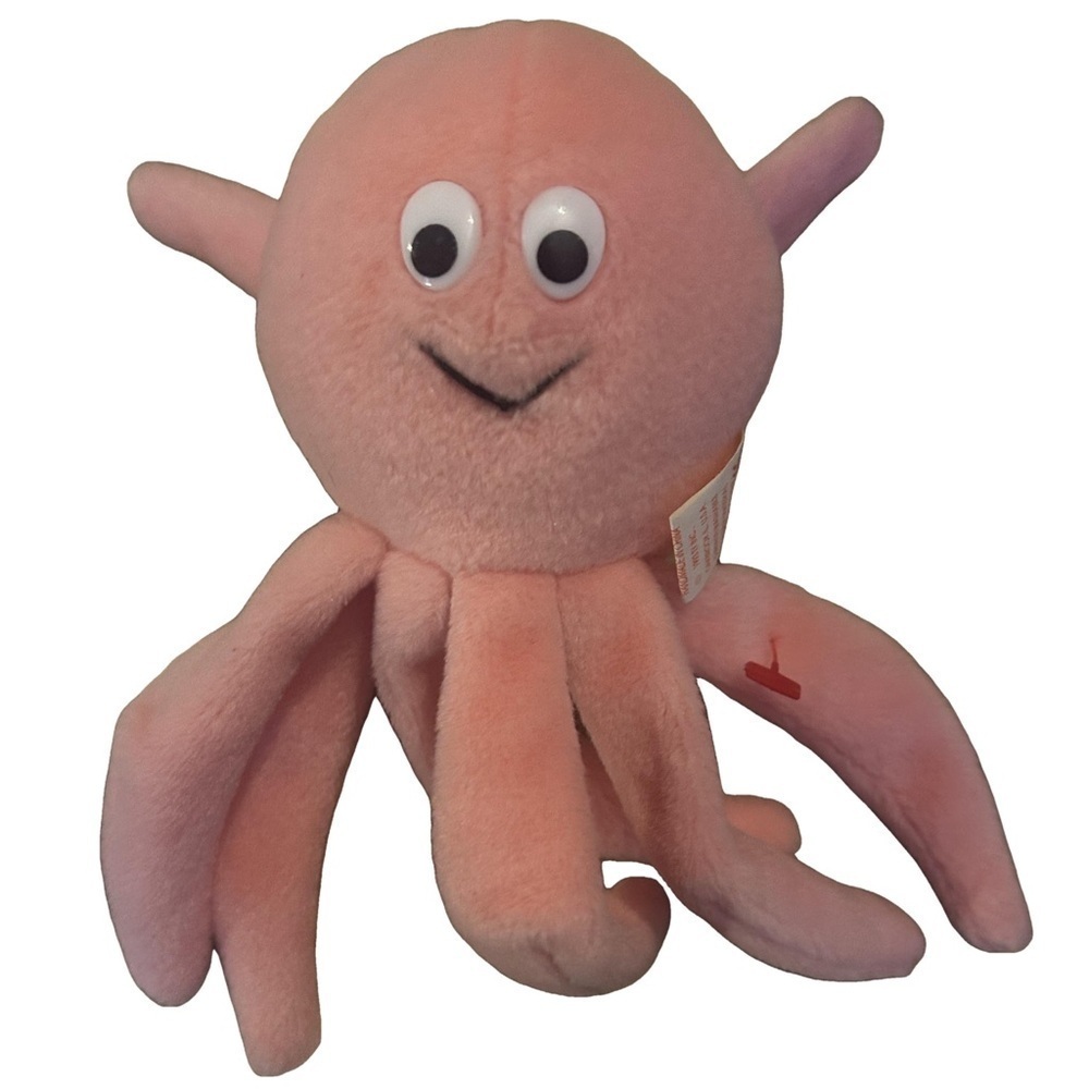 TY Beanie Baby Inky Pink Octopus Plush Toy
